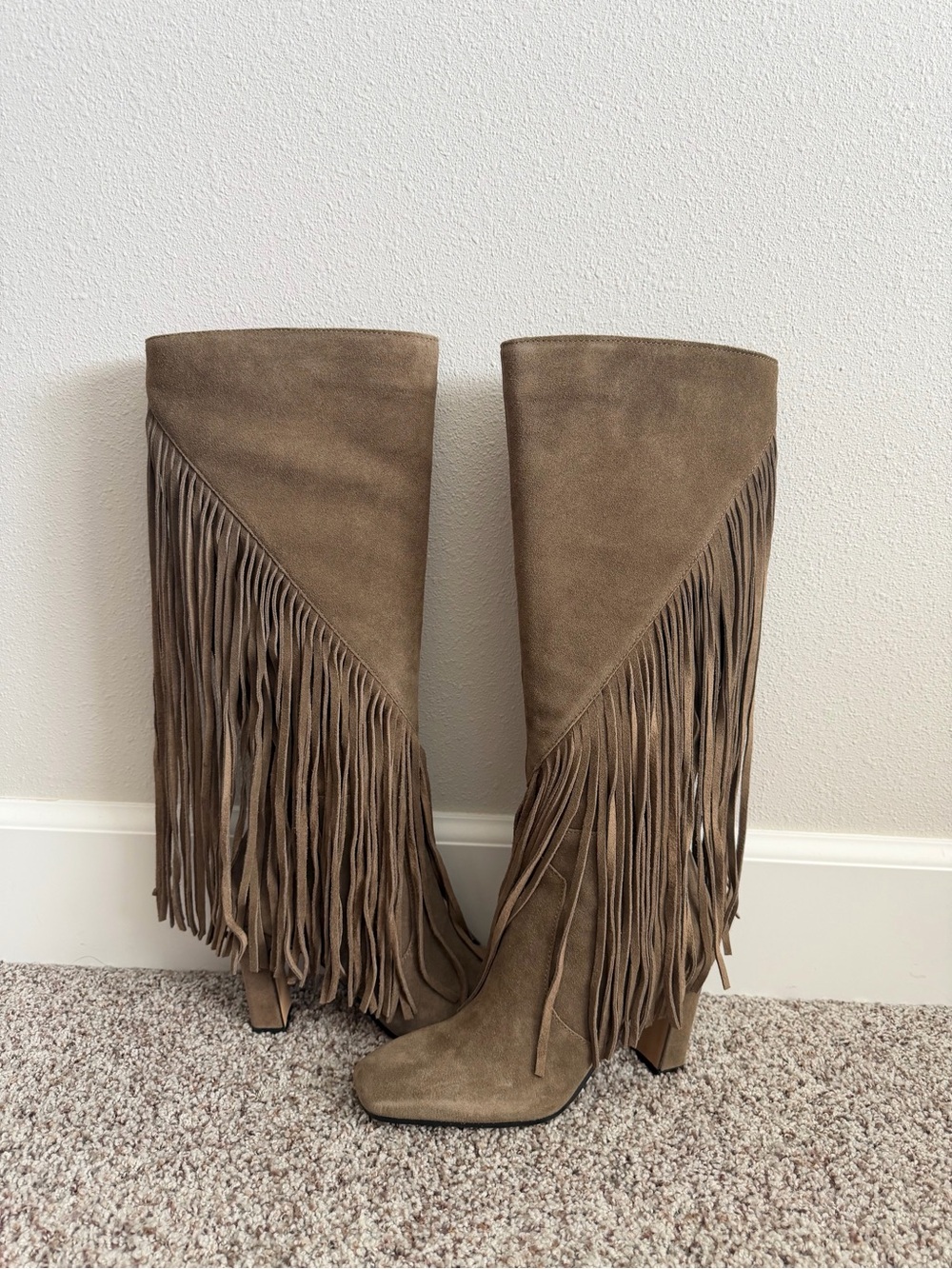 NEW Anthro Dolce Vita Giano Suede Fringe Boots Size 6.5 - Picture 6 of 12